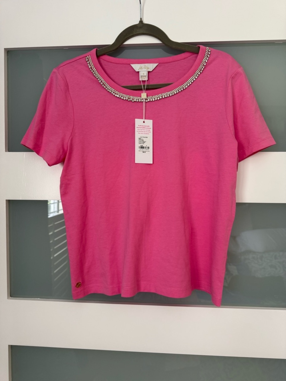 Lilly Pulitzer Clairmont top with rhinestone embellishments size small